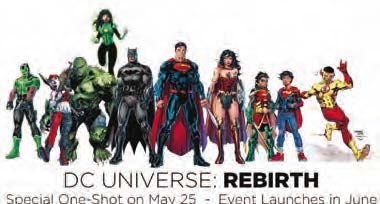 Copertina fumetto UNIVERSO DC - RINASCITA