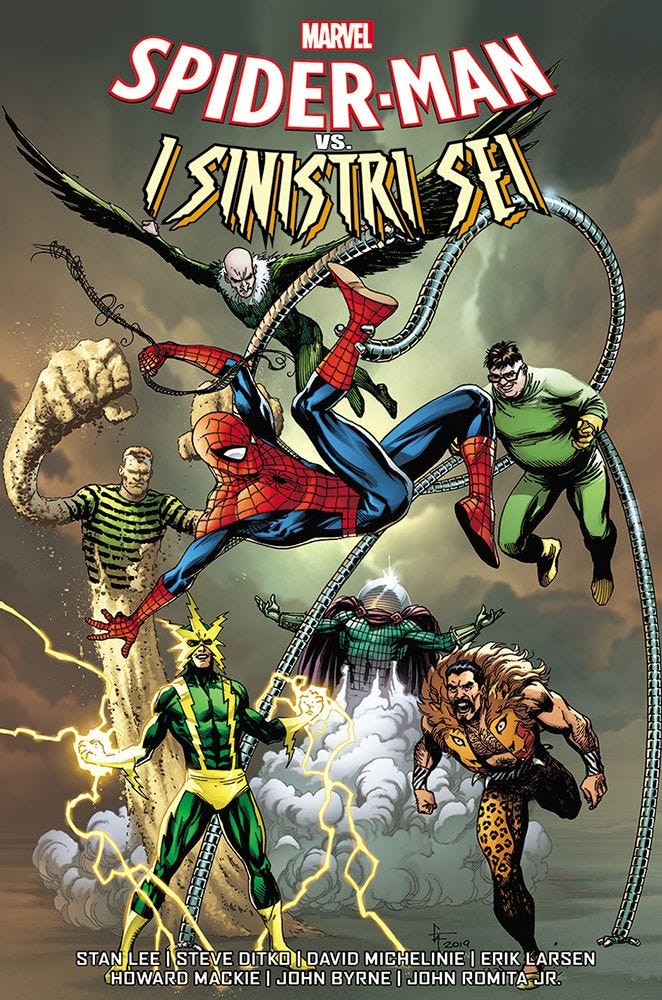 Copertina fumetto SPIDER-MAN VS I SINISTRI SEI