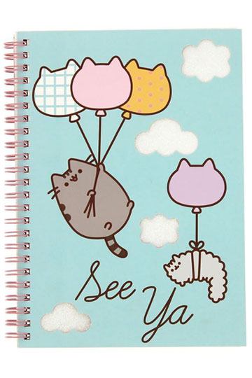 PUSHEEN NOTEBOOK A5 GLITTER BALLOON