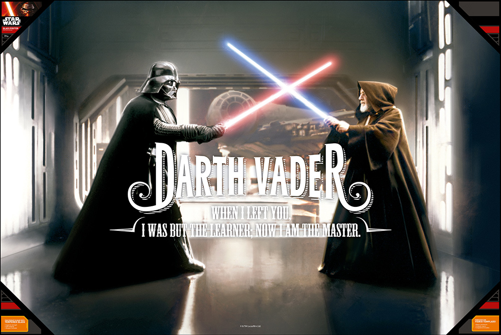 STAR WARS DARTH VADER GLASS POSTER 90X60