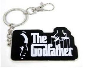 THE GODFATHER LOGO SNAP KEYCHAIN