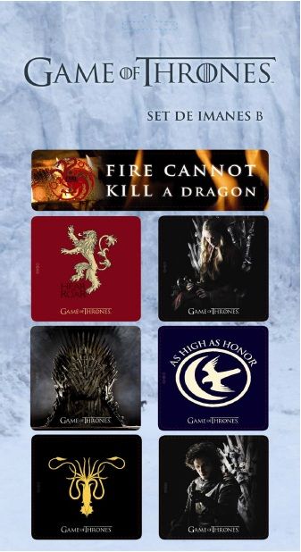 GAME OF THRONES MAGNETI SET B