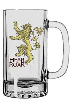 GAME OF THRONES BEER GLASS LANNISTER
