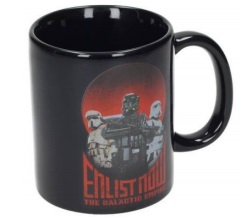 STAR WARS ROGUE ONE MUG ENLIST NOW BLACK