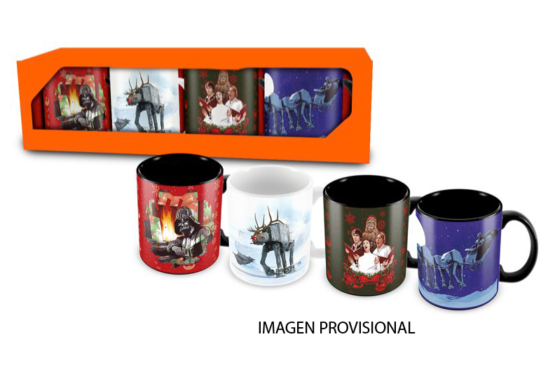STAR WARS CHRISTMAS MUGS ESPRESSO SET (4)