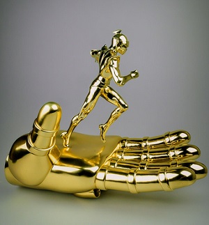 UFO ROBOT FINE ART DUKE FLEED GOLD