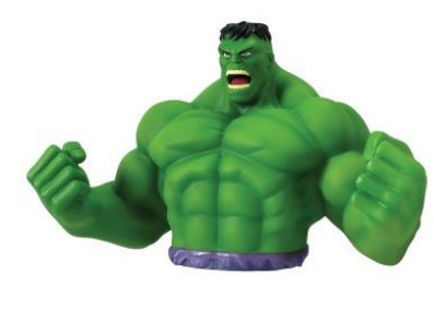 MARVEL GREEN HULK BUST BANK