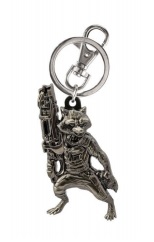 ROCKET RACCON PEWTER KEY RING