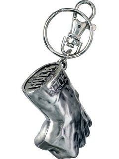 HULK FIST PEWTER KEY RING