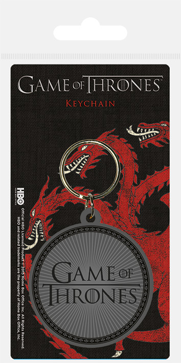 GAME OF THRONES LOGO RUBBER KEYCHAIN