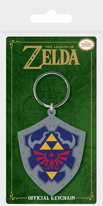 ZELDA HYLIAN SHIELD RUBBER KEYCHAIN