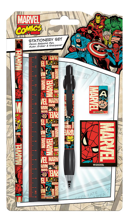 MARVEL BLOCK LOGO STATIONERY SETS