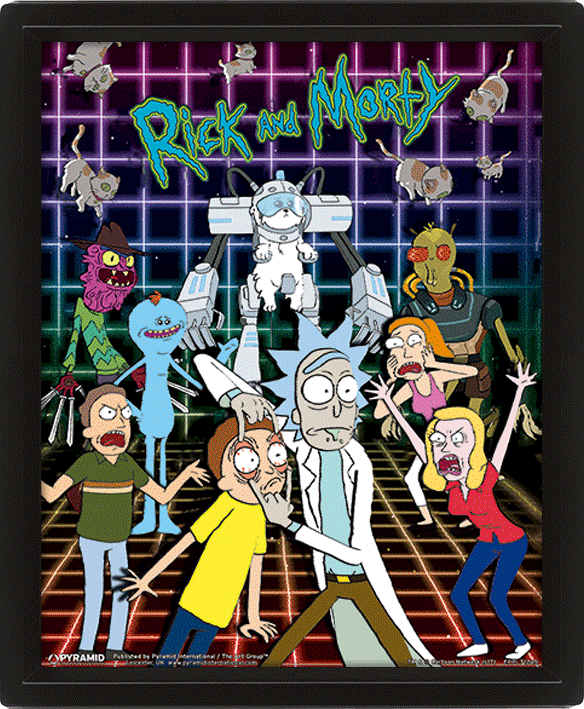 RICK & MORTY CHARACTERS POSTER 3D