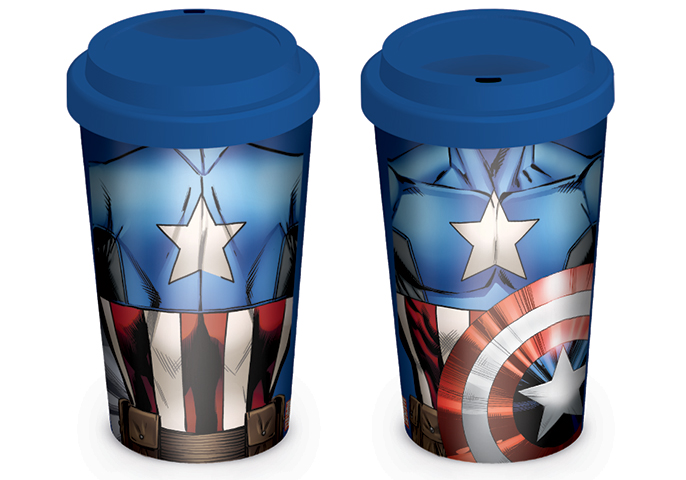 MARVEL TRAVEL MUG CAPTAIN AMERICA T
