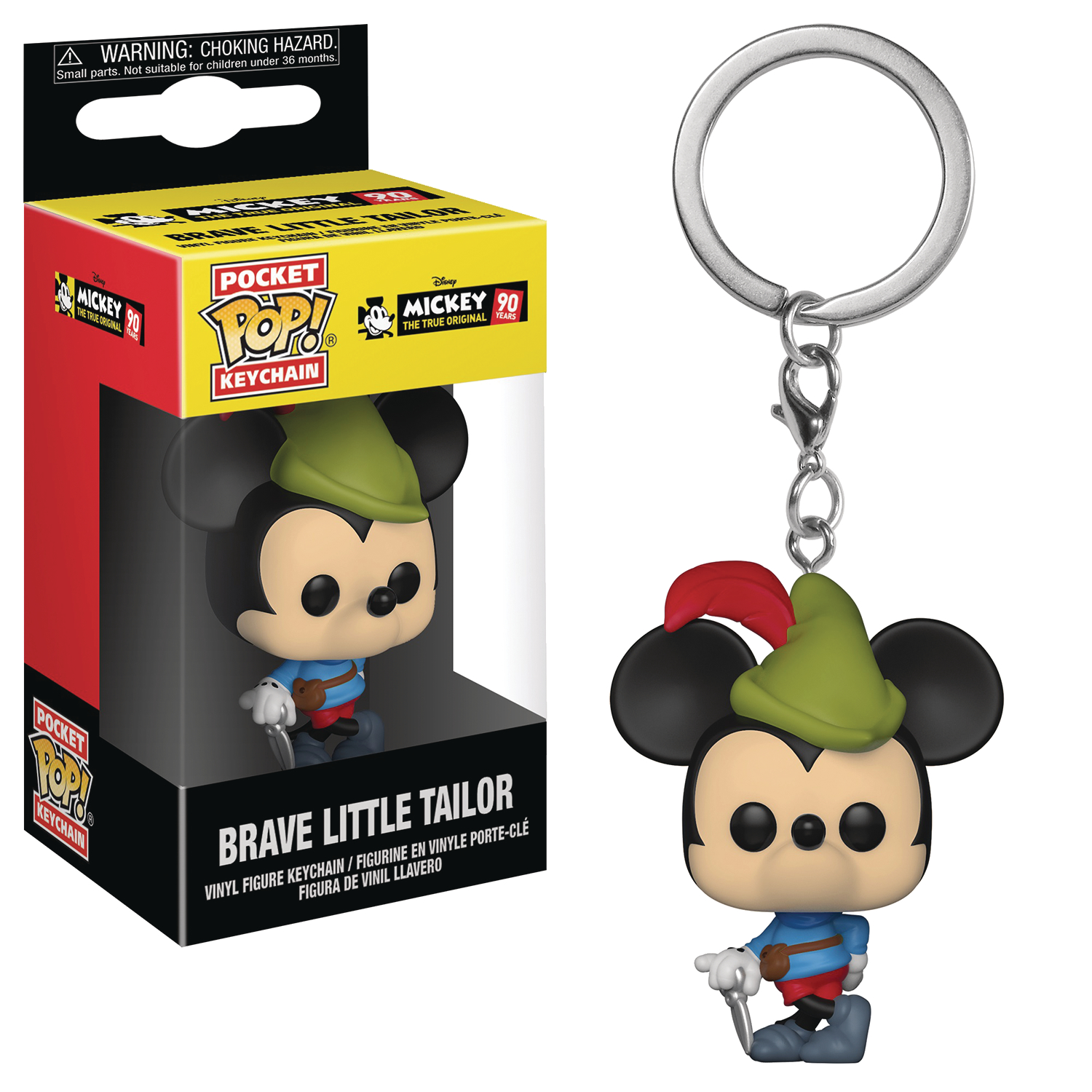 MICKEY'S 90TH BRAVE LITTLE KEYCHAIN