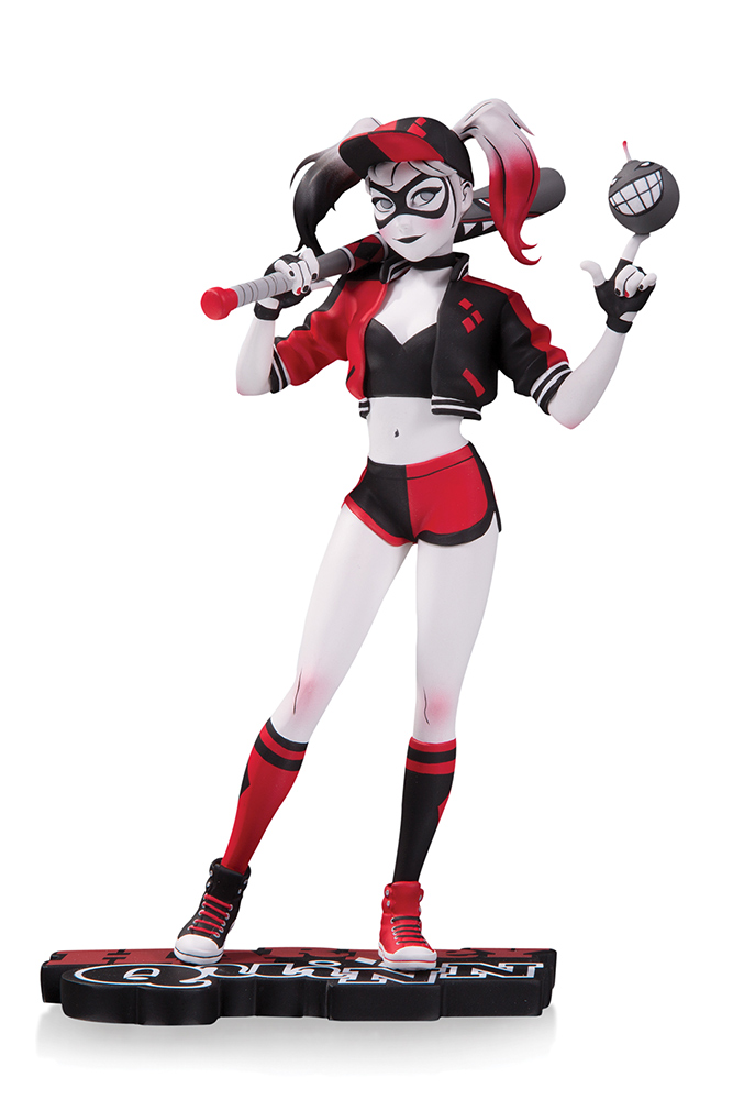 HARLEY QUINN RED WHITE BLACK STATUE