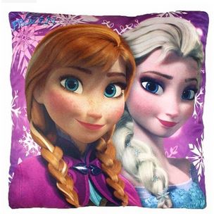 FROZEN ANNA ED ELSA CUSCINO VIOLA