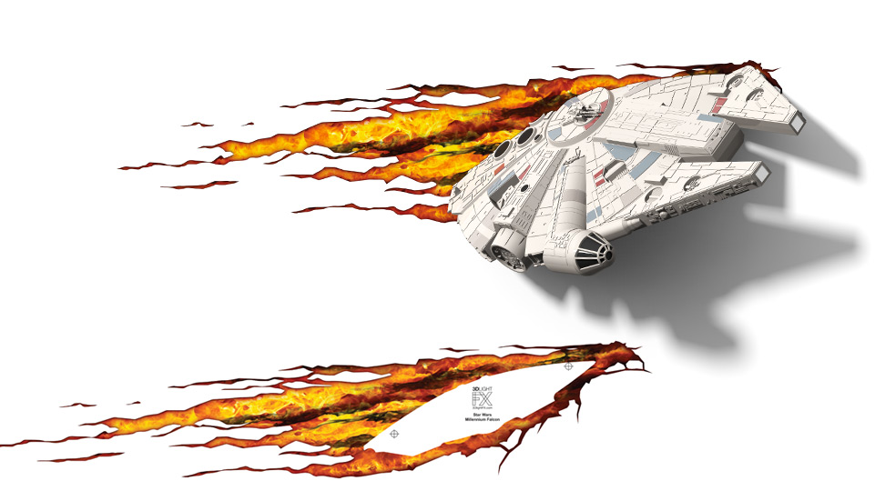 STAR WARS 3D DECO LAMP MILLENNIUM FALCON
